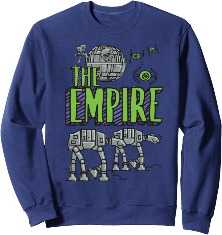 Star Wars The Empire Death Star & AT-AT Walkers Doodle Sweatshirt