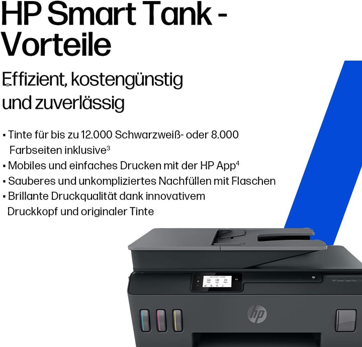HP Smart Tank Plus 570 Multifunktionsdrucker (Drucker, Scanner, Kopierer, WLAN, AirPrint, 3-in-1, in
