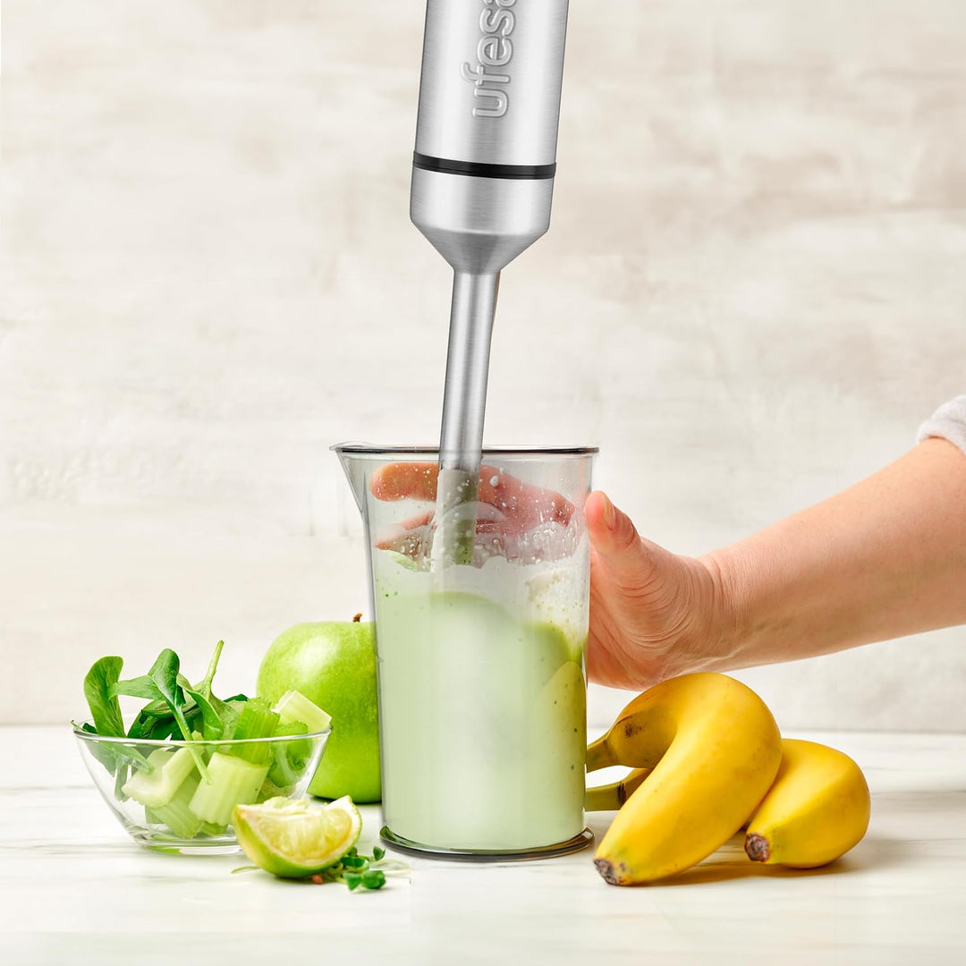 Ufesa Galaxy Stabmixer, Leistung 1500 W, Variabler Geschwindigkeitsregler + TURBO, 4 Edelstahlklinge