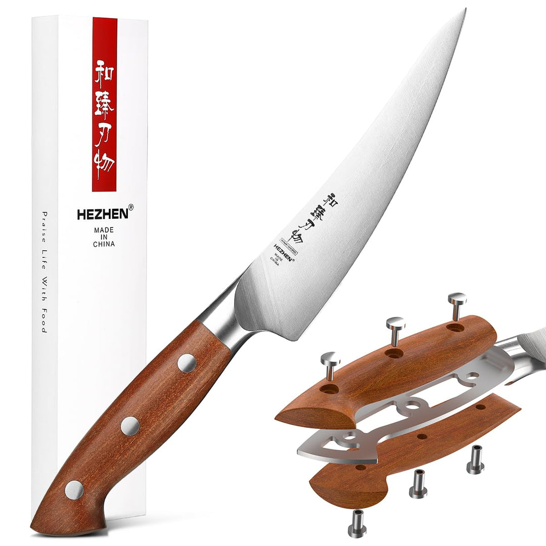 HEZHEN Ausbeinmesser German 1.4116 Stahl, Profi Filiermesser Fisch und Fleisch Küchenmesser，Ultrasch