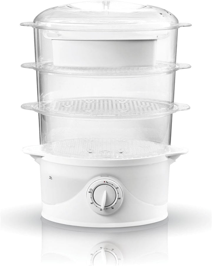 Adler AD 633 Dampfgarer, 800 W, wiess, 9 liters, Weiss