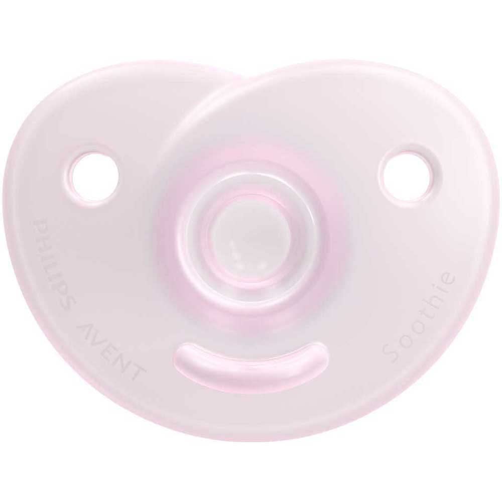 Philips AVENT Soothie – BPA-freier Schnuller für Babys von 0 bis 6 Monaten, rosa/hellrosa (Modell SC