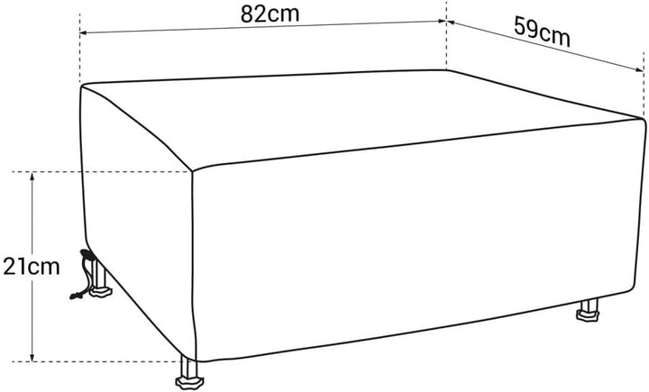 Cook’in Garden – Schutzhaube für rechteckige Plancha 82 נ59 נ21 cm, wasserabweisend und wasserdicht,