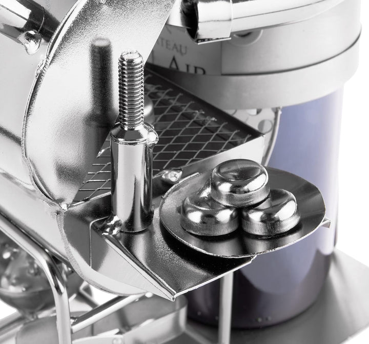 BRUBAKER Weinflaschenhalter Barbecue - Metall Skulptur BBQ Grillmeister - Silber Flaschenhalter - Ge