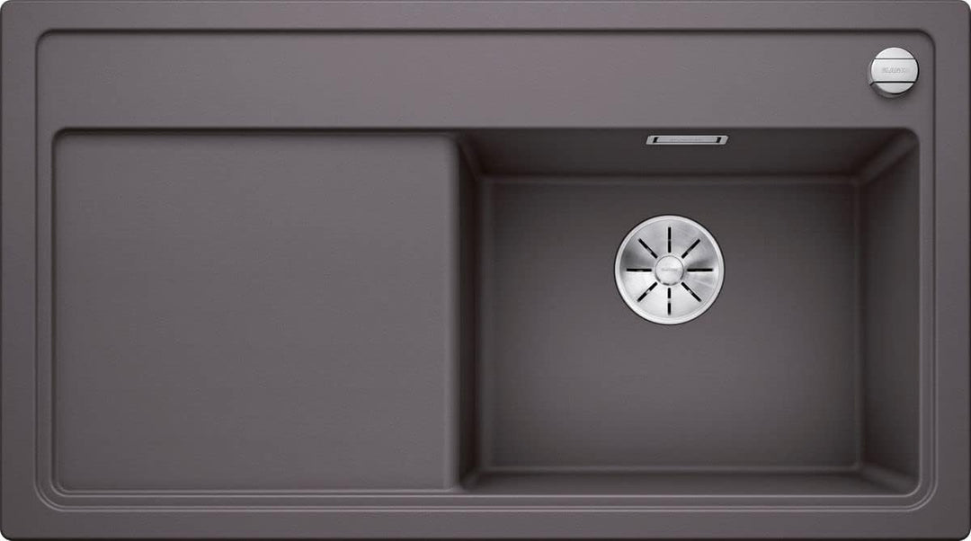BLANCO ZENAR 5 S | SILGRANIT felsgrau | Einbauart: Einbau von Oben | Hauptbecken rechts | mit Ablauf