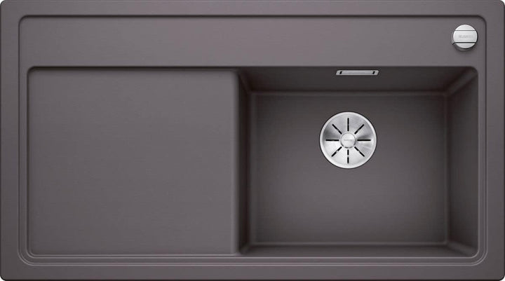 BLANCO ZENAR 5 S | SILGRANIT felsgrau | Einbauart: Einbau von Oben | Hauptbecken rechts | mit Ablauf