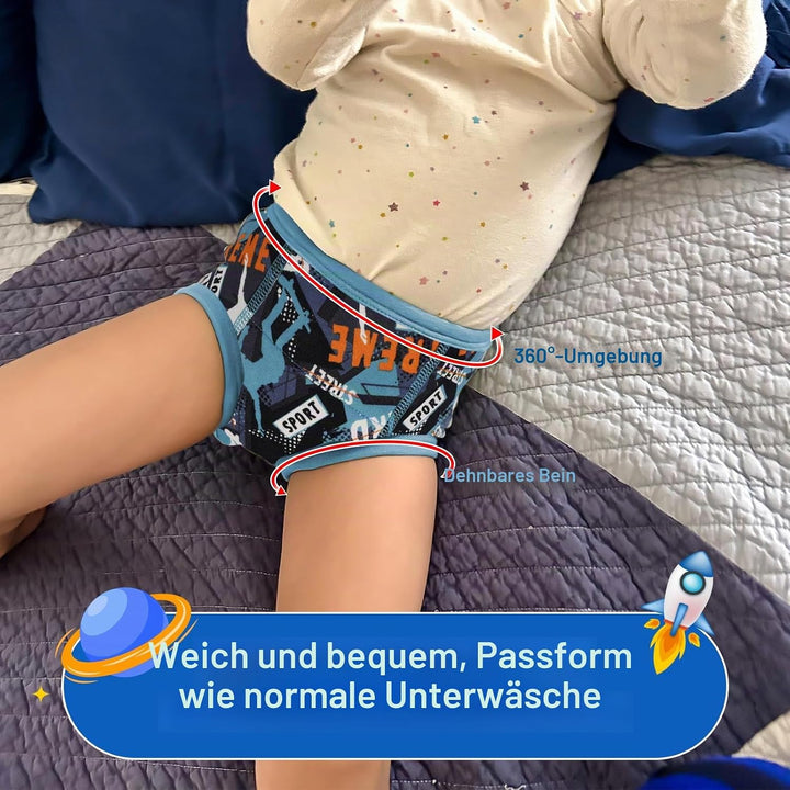 MOEMOE BABY Töpfchen Trainingshose 6 Stück Baby Trainingshosen Töpfchen Unterwäsche Kinder für Junge