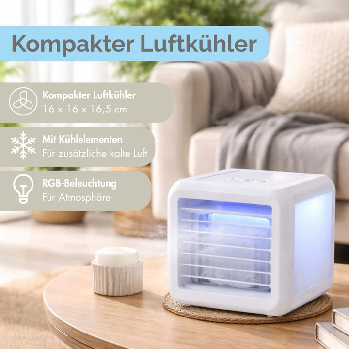 Mini Air Cooler - Mobile Klimaanlage ohne Abluftschlauch Ventilator mit Wasserkühlung - Luftbefeucht