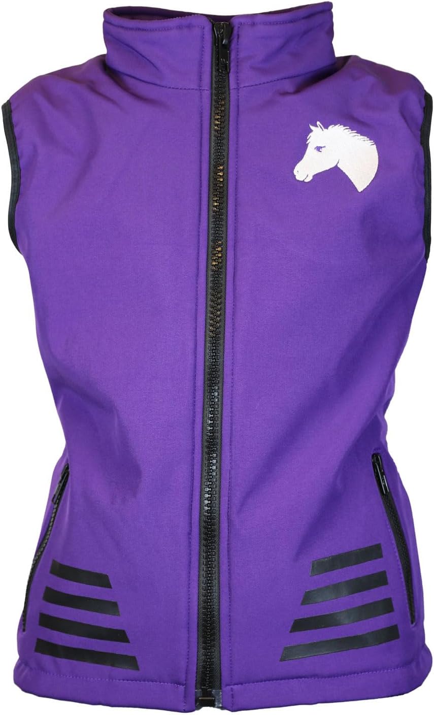 MS-Trachten Kinder Softshell Reitweste Juli Meshfutter tolle Farben 122-128 Lila, 122-128 Lila