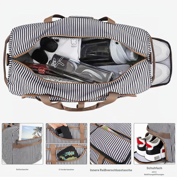 Vogshow Reisetasche Damen Herren Gross 100L Faltbare Reisetaschen Wasserdicht Sporttasche mit Schuhf