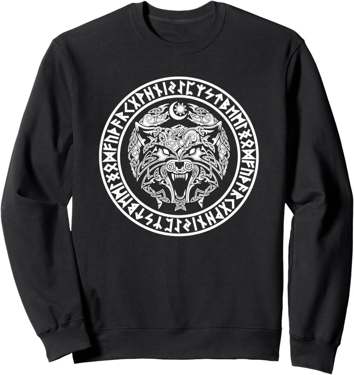 Wikinger Fenriswolf - Fenrir Emblem Nordische Mythologie Sweatshirt