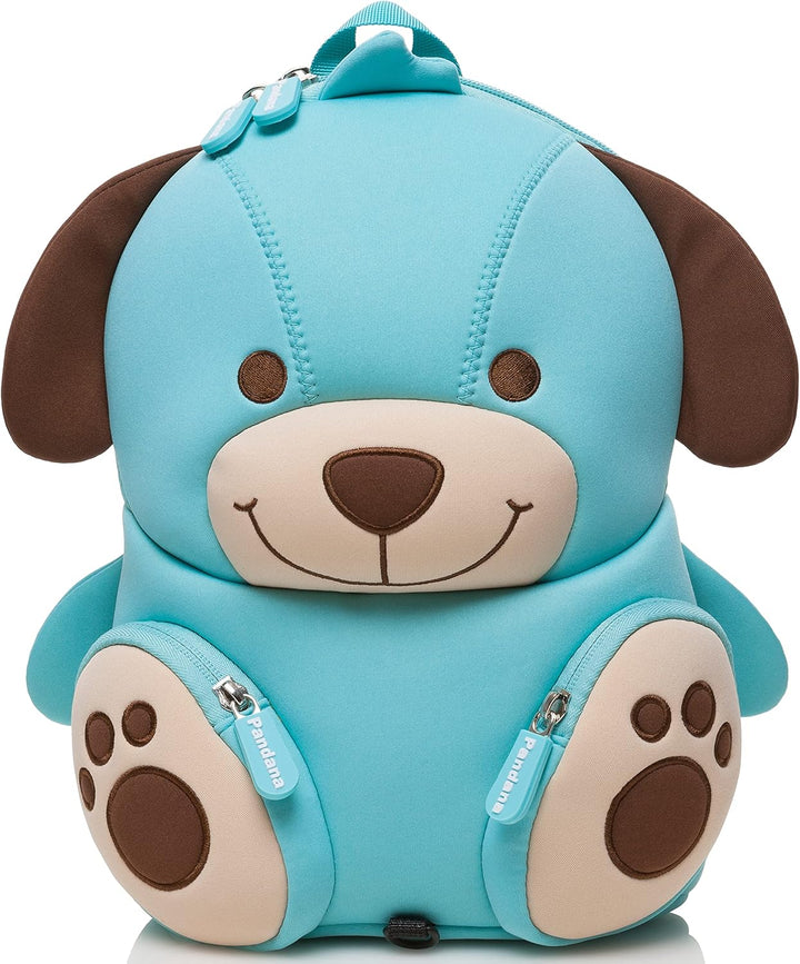 Pandana Kleiner Kinderrucksack Hubert Hund mit Brustgurt für Jungen und Mädchen im Kindergarten oder