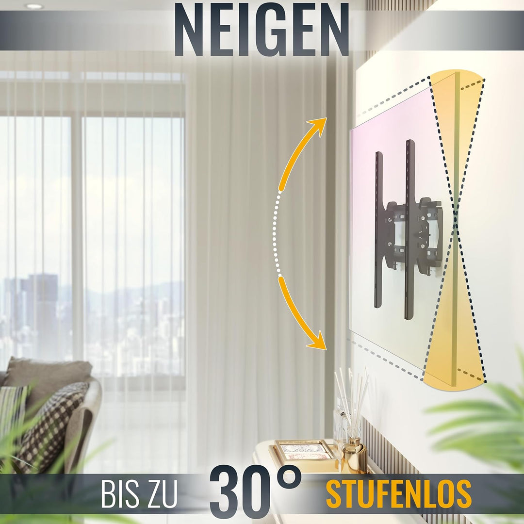 RICOO TV Wandhalterung Fernseher Halterung Neigbar Flach Ultra Slim für 32-65 Zoll R09 RICOO Wandhal