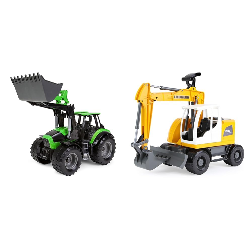 Lena 4613 x Worxx Traktor Modell Deutz-Fahr Agrotron 7250 TTV mit Frontlader, ca. 45 cm & 04611 - Wo