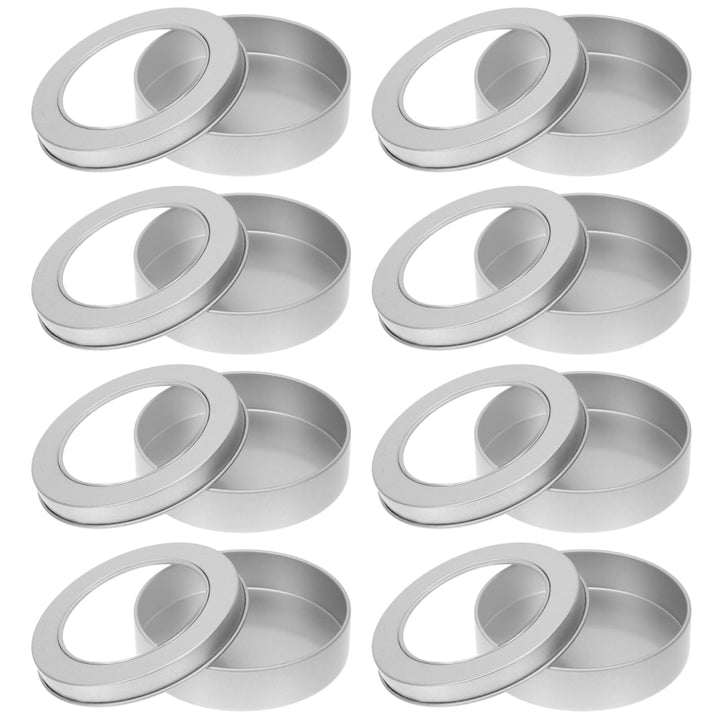 PRETYZOOM 10 StüCk PläTzchendosen Aus WeissBlech Kleine Blechdosen Mit Deckel Runde Aufbewahrungsbox