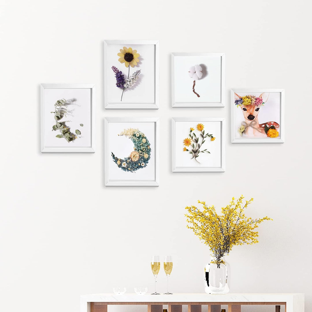 sunmeg 3D Bilderrahmen zum Befüllen 30 x 30cm Bilderrahmen Tief 3D Objektrahmen Hölzern bis 3cm, 3D