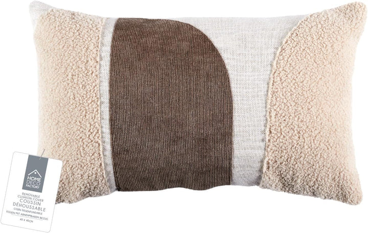 HOME DECO FACTORY, TX0046, Beige and Cream Cushion 30x50 cm - Elegant and modern Design, optimal Com