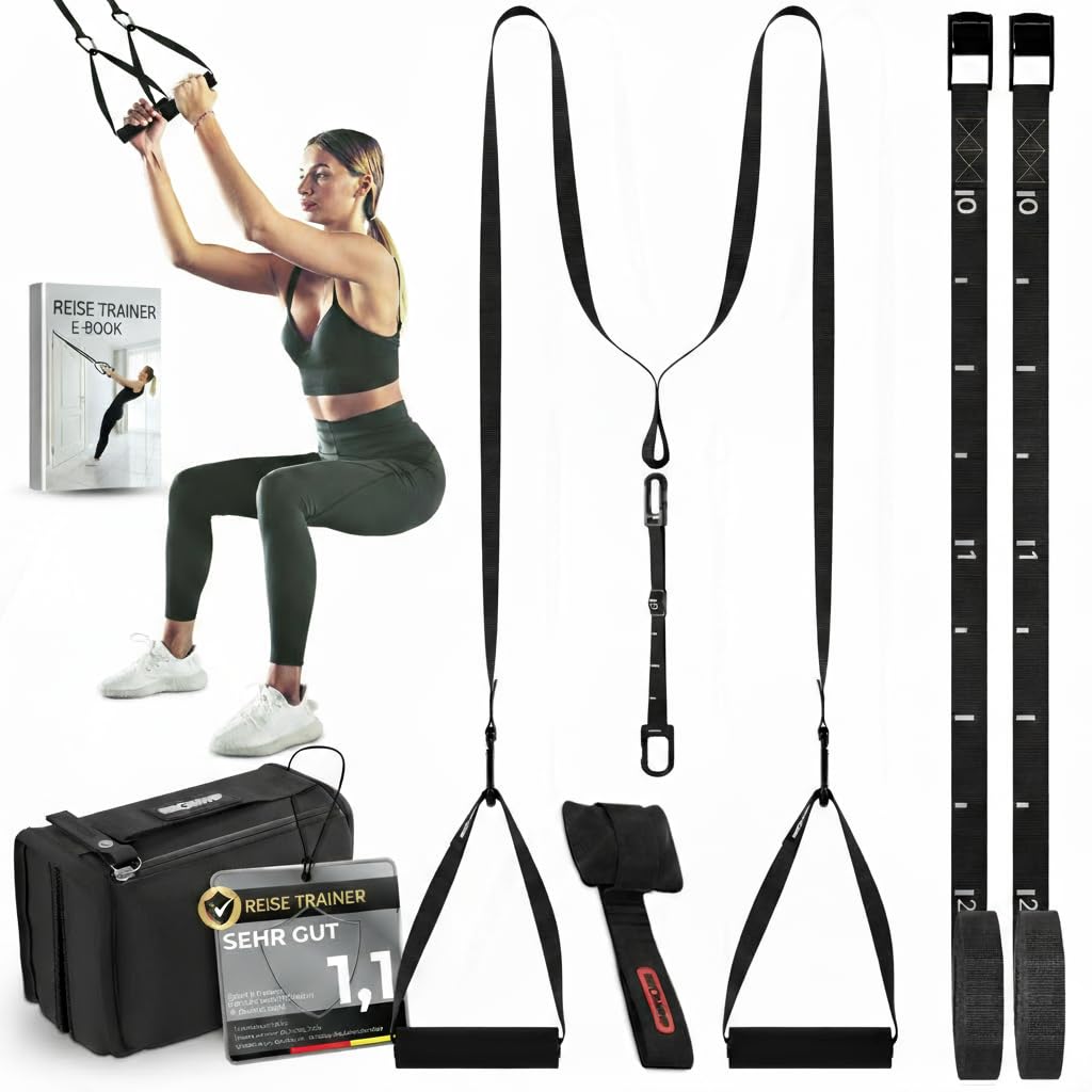 NEOLYMP Schlingentrainer mit Türanker & Befestigungsgurt – Verstellbarer Sling Trainer für Zuhause,