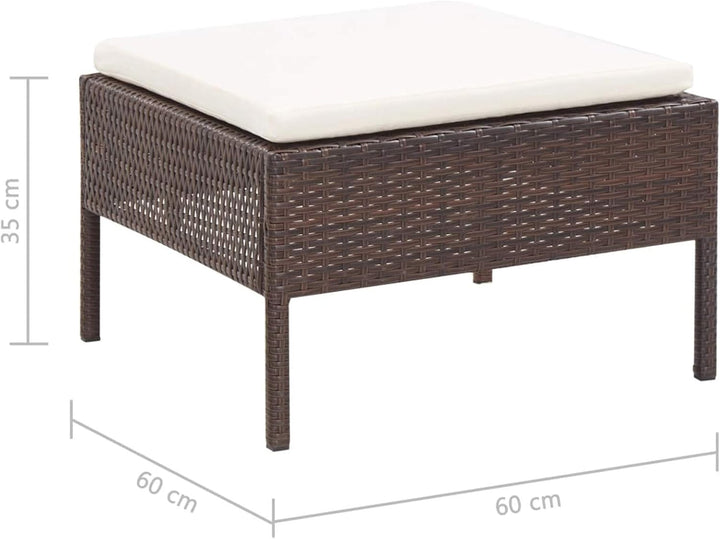 Festnight 3 Teilig Rattan Gartenmöbel Set Lounge Set balkonmobel klein Balkon balkonmobel Set Balkon