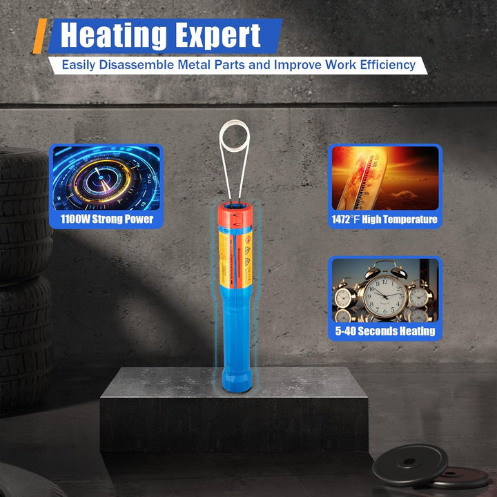 magnetischer induktionsheizer 1100W 220V induktionsheizgerät kfz mit 6 Heizspulen Induktionsheizgerä