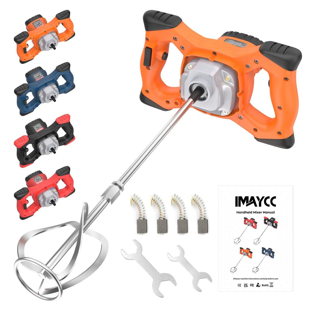 IMAYCC 2100W Mörtelrührer, Betonmischer, Rührwerk Beton with 6 Speed, Quirl Mörtelrührer M14, Rührge