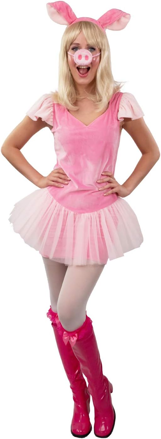 Kleid Schweinchen (Kleid, Haarreif mit Ohren, Nase) L-XL, L-XL