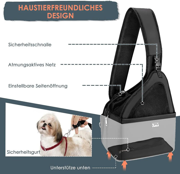 Eyein Hundefreundlich Tragetücher Hunde, Hände frei Reisetasche für kleine Haustiere mit verstellbar