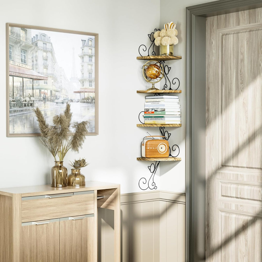 Alsonerbay Eckregal, Wandregal Vintage aus Massivholz, Katzenform, Schweberegal Dekor für Wohnzimmer