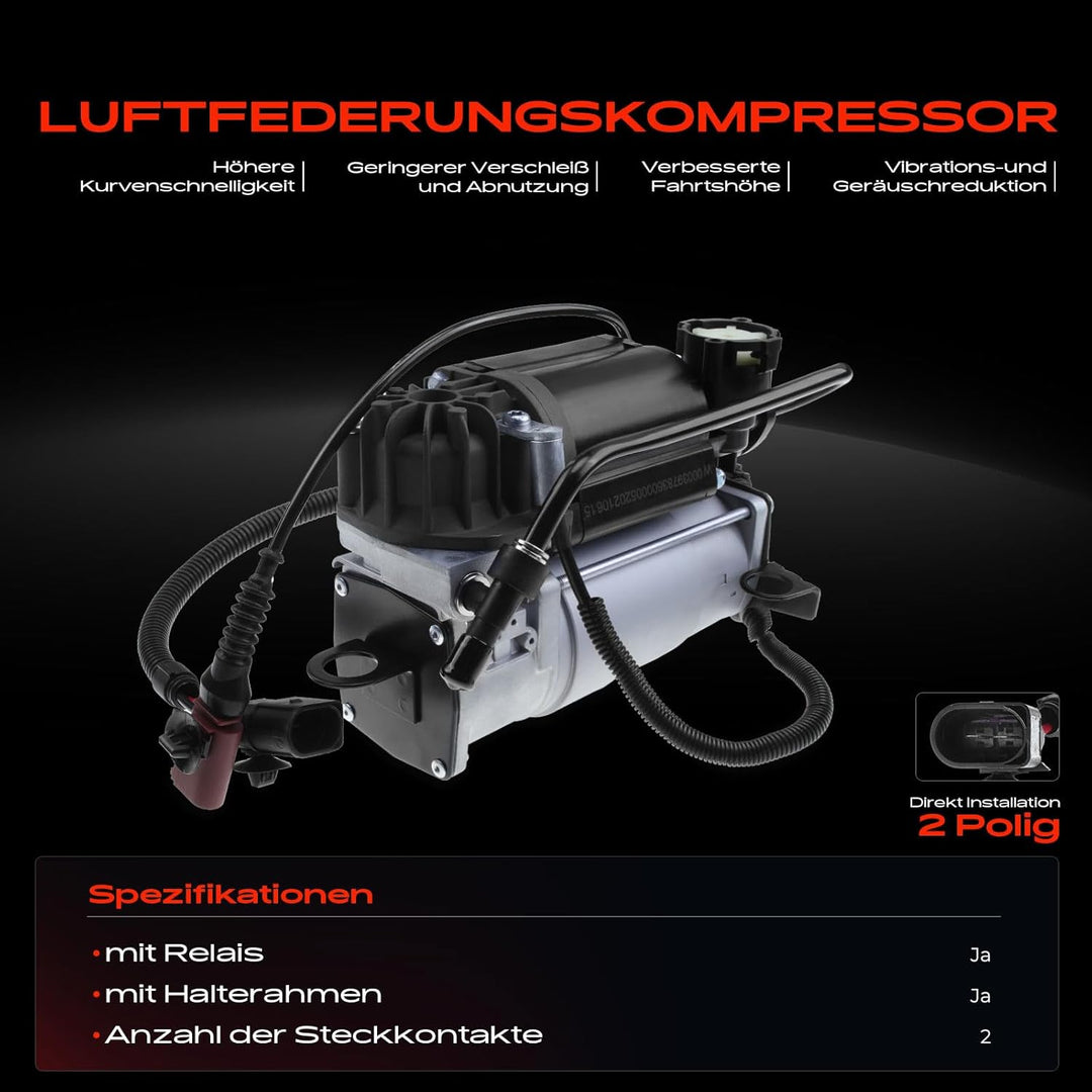 Frankberg Abdeckung Kompressor Luftkompressor Kompatibel mit A8 4E2 4E8 2.8L-4.2L 2002-2010 Replace#