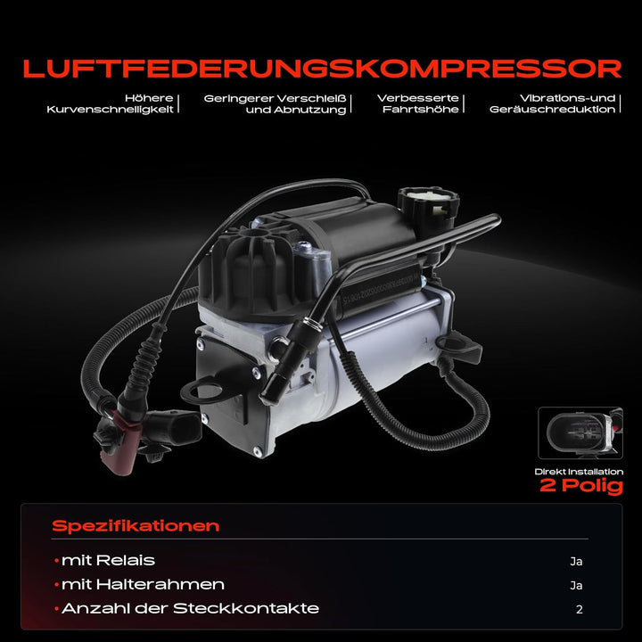 Frankberg Abdeckung Kompressor Luftkompressor Kompatibel mit A8 4E2 4E8 2.8L-4.2L 2002-2010 Replace#
