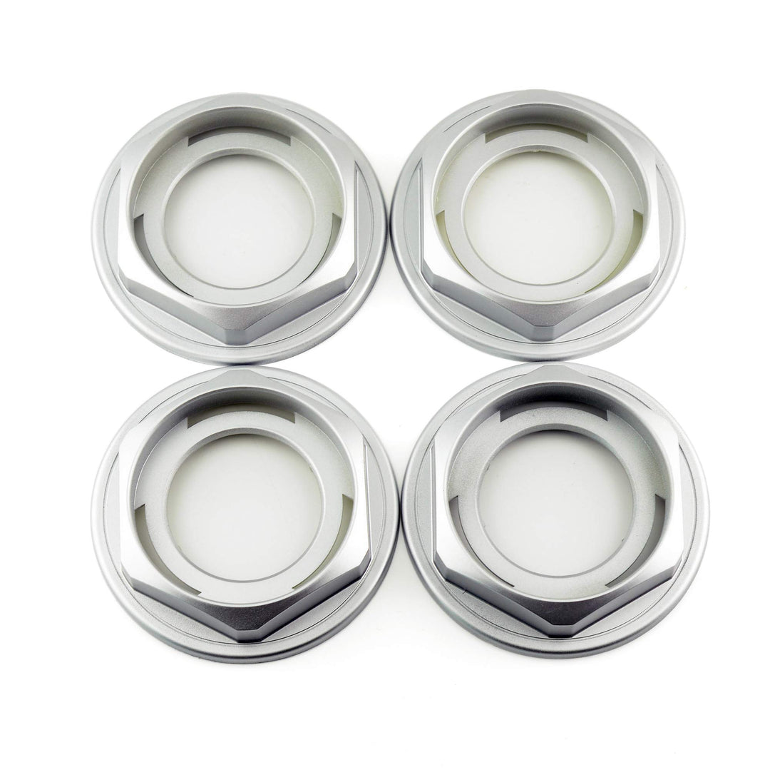 4 x 102mm Rad Nabenkappen Nabendeckel Radkappenclip Mattes Silber ABS-Kunststoff für 09.23.131 Silbe