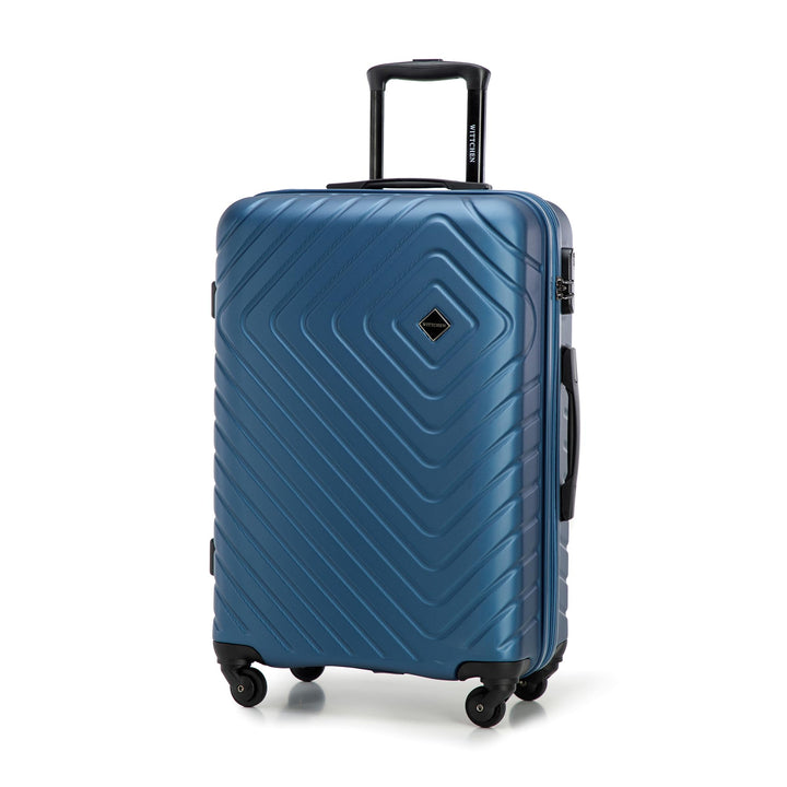 WITTCHEN Cube line Mittelgrosser Koffer ABS Mit Geometrischer Prägung 4 Lenkrollen Teleskopgriff Kom