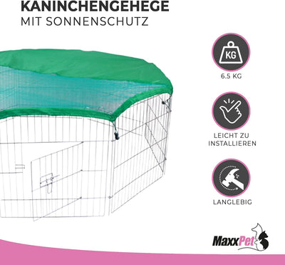 MaxxPet Kaninchenstall mit Parcours – Kaninchenstall – Kaninchenstall – Käfig für Kaninchen (80 x 75