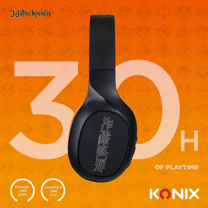 Konix Jujutsu Kaisen On-Ear-Kopfhörer kabellos Bluetooth 5.3 Smartphones und Tablets - 30 Std. Akkul