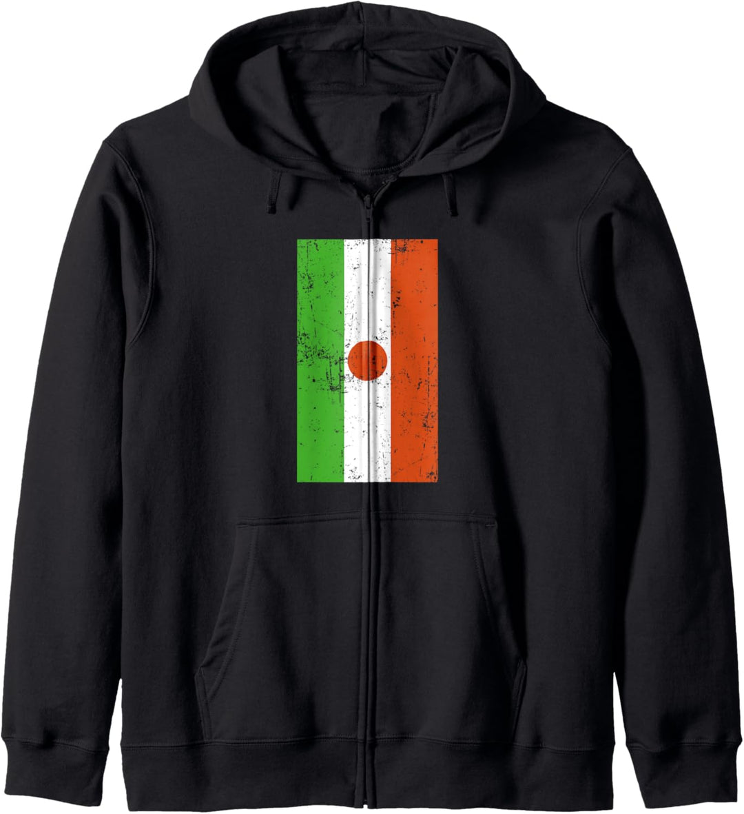 Republic of the Niger Africa Niamey Distressed Flag Kapuzenjacke