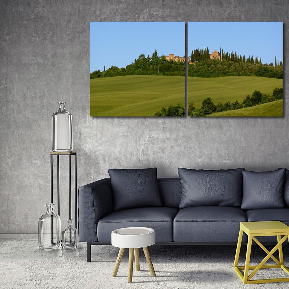 Feeby. Wandbilder - 2 Teile - 180x90 cm - quadratische Form Bilder Kunstdrucke Deko Panel TOSCANA, I