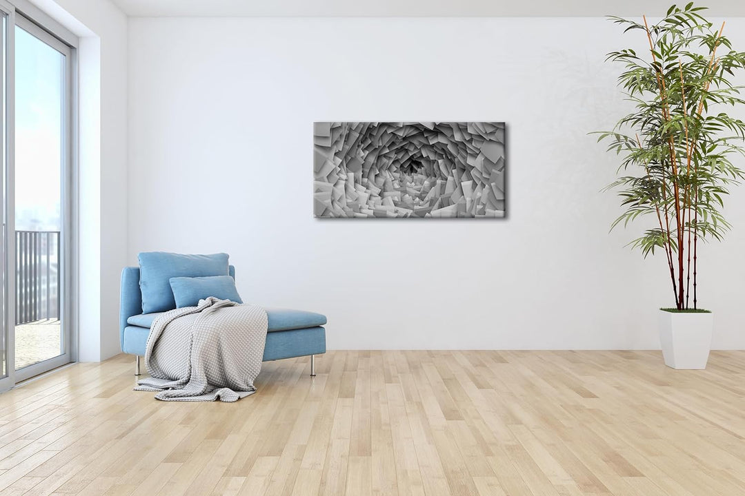 Kunterbunte Notitz-Zettelei Panorama 80x40 cm Effekt: Schwarz/Weiss als Leinwandbild, Motiv fertig g