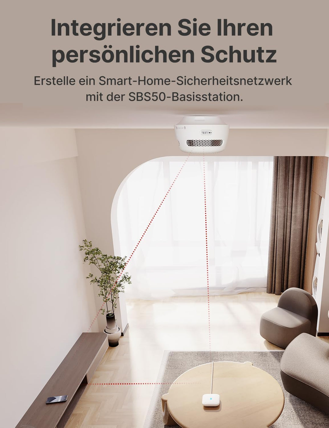 X-Sense Smart Home-Basisstation – Kompaktes Design, erfordert 2,4-GHz-WLAN, mit 2-in-1-Taste für Stu