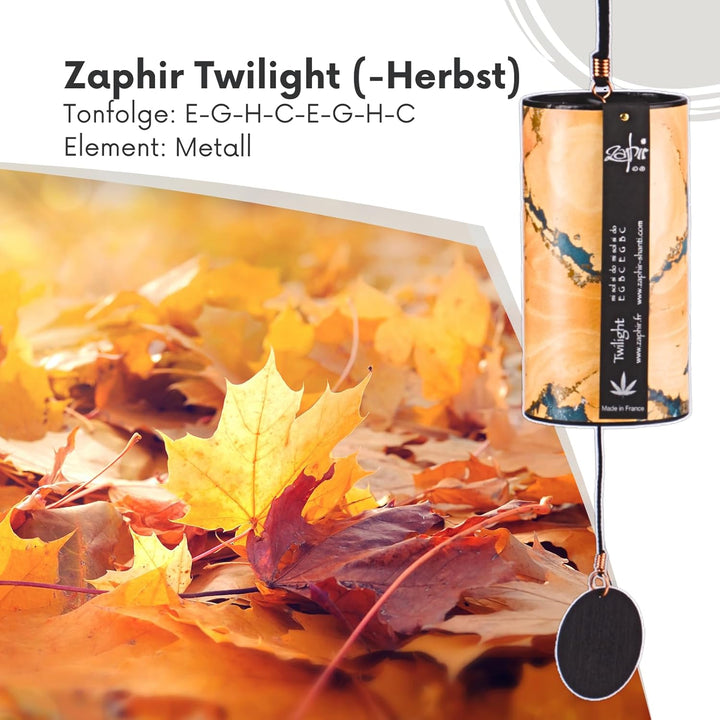 Zaphir Klangspiel Twilight Herbst Shanti | Handgefertigtes Windspiel für Yoga, Meditation und Raumre