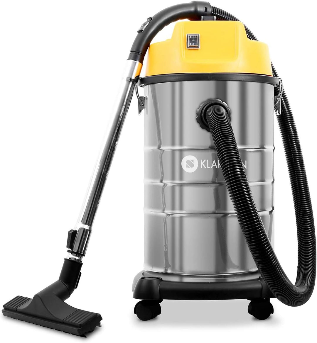 Klarstein IVC-30 Industriesauger, Trockensauger, Nasssauger, 1800 W, IP X4-Schutz, 30 Liter Edelstah