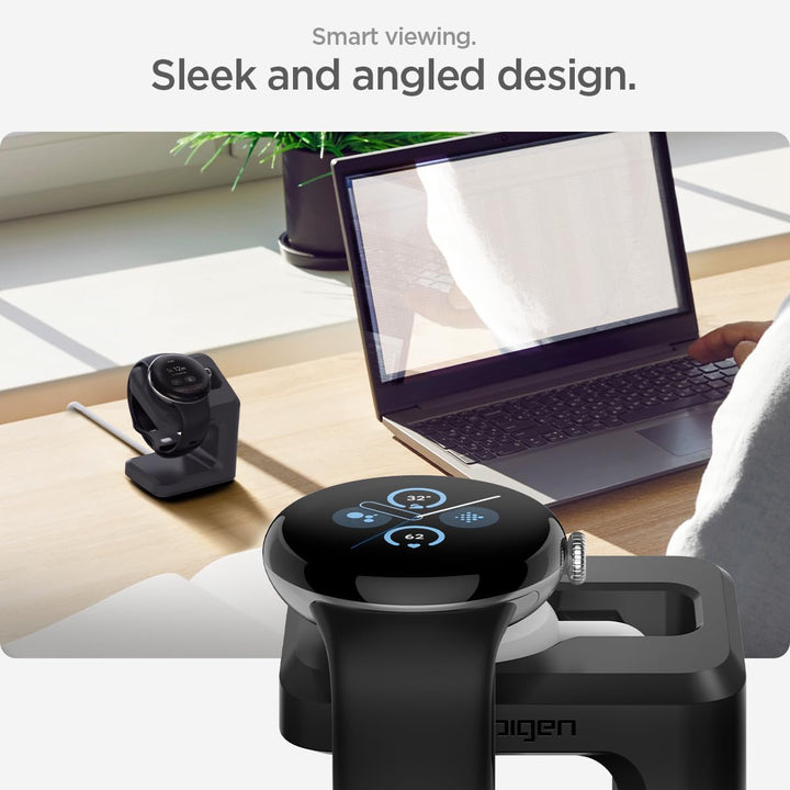 Spigen S355 Smartwatch Ladestation Ständer Dockingstation Kompatibel mit Google Pixel Watch 3 41mm/4