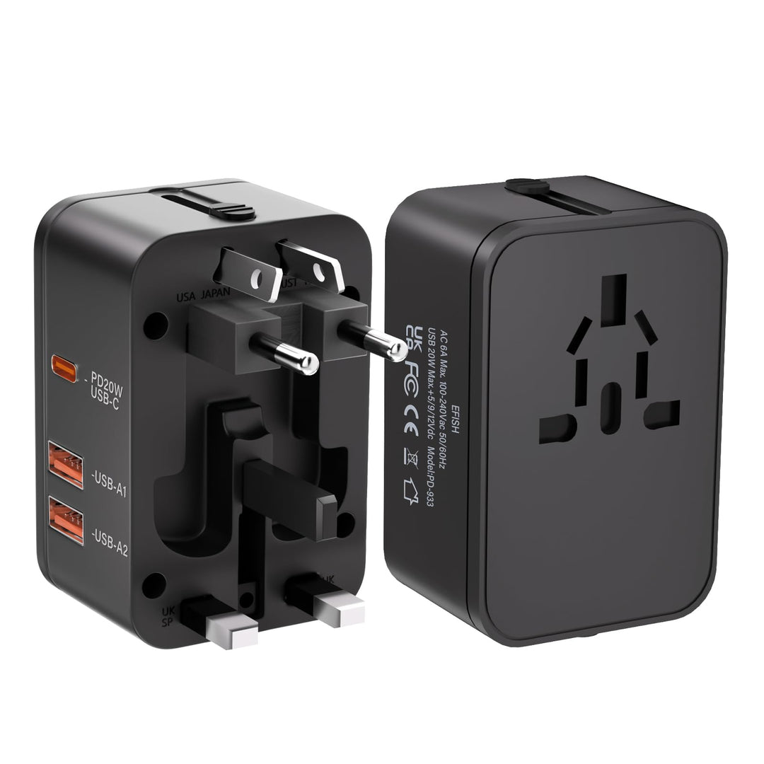 EFISH DC 5V 2.4A 24W Netzteil, Adaptateur Prise Universelle
