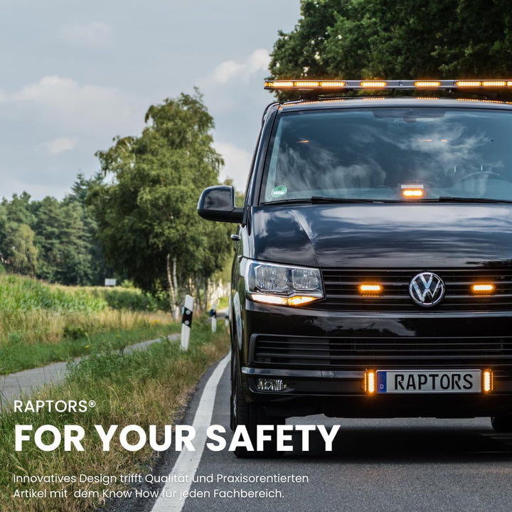 Raptors LED Technik Frontblitzer Shark 8W Scheibenblitzer für Show Cars | Scheibenblitzer 12V | Dash