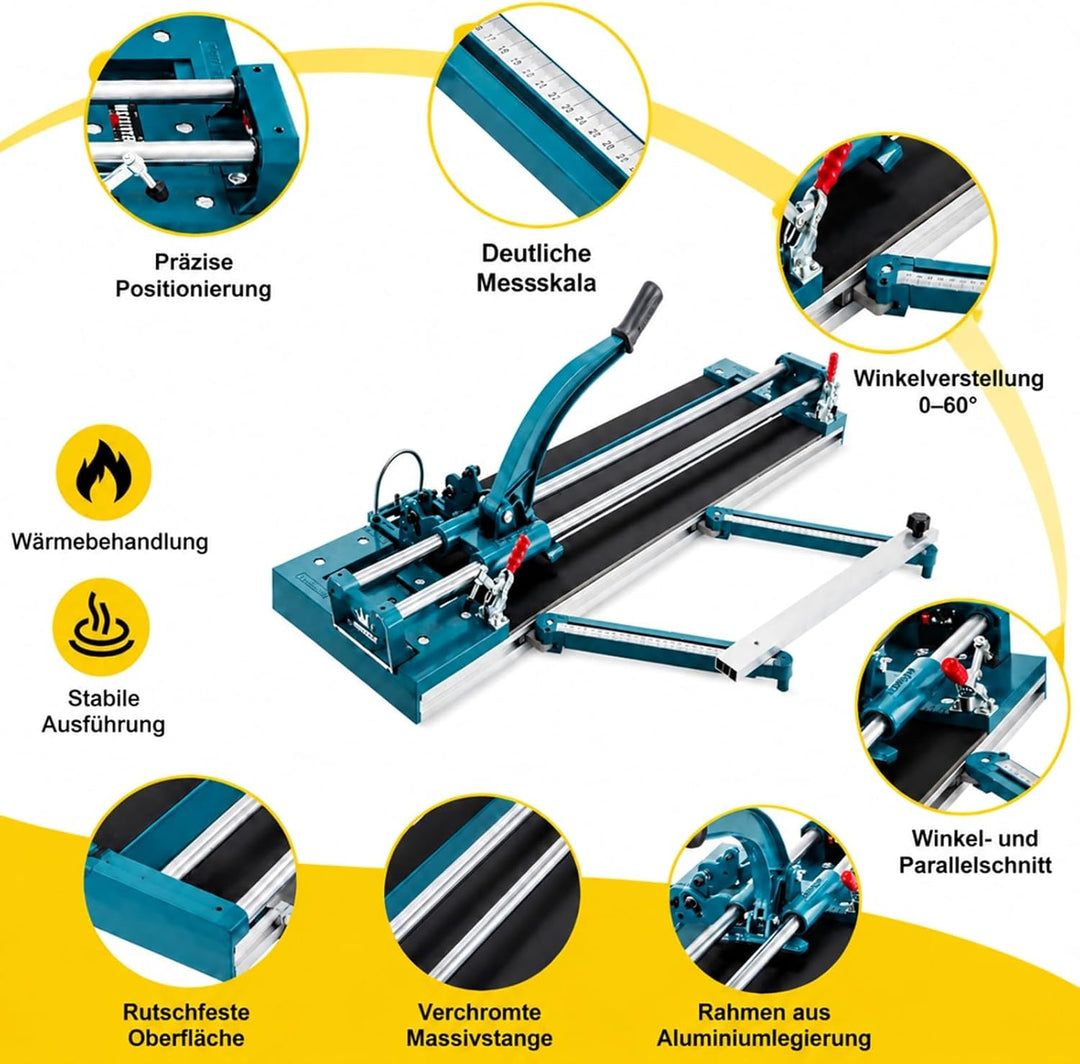 Manueller Fliesenschneider mit Aluminiumrahmen für Boden und Wandfliesen