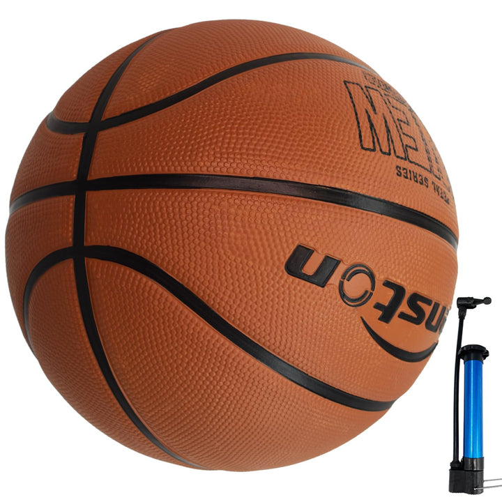 Senston Basketball Grösse 7, Baskettball mit Pumpe, Draussen Basketbälle für Erwachsene, Jugendliche
