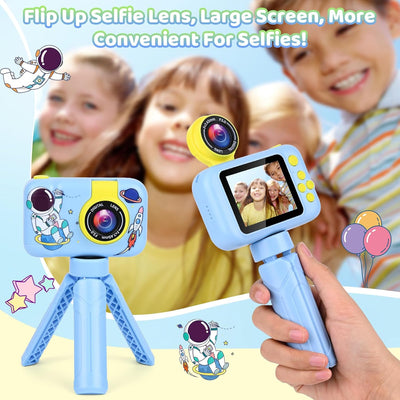 Kinderkamera, GuKKK Kinder Kamera 1080P HD Bildschirm, 2.4in Digitalkamera mit 32GB-Karte, Selfie Di