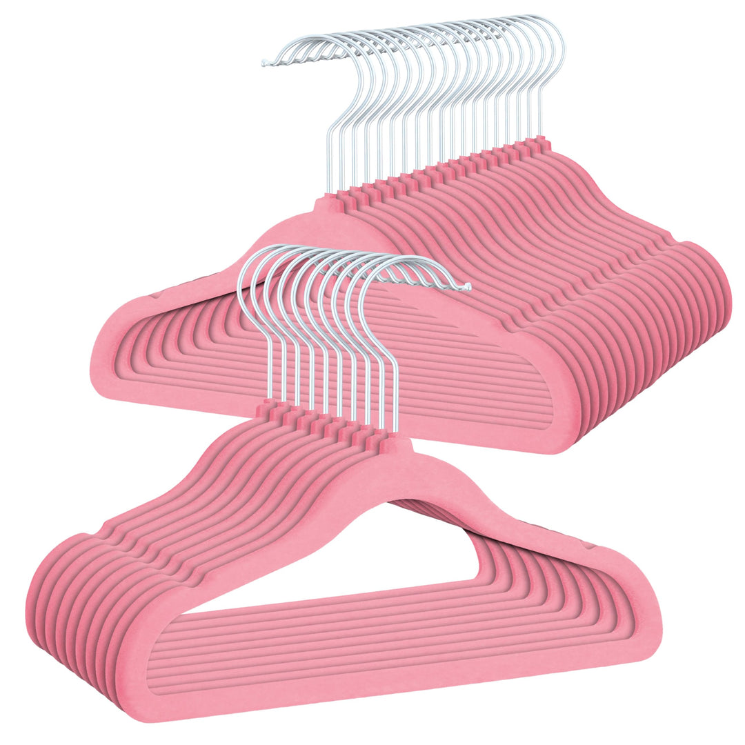 OGIVO Kinder-Kleiderbügel – Set er 30 – Kinder Samt Kleiderbügel – 30 cm – Kinder Kleiderbügel aus S