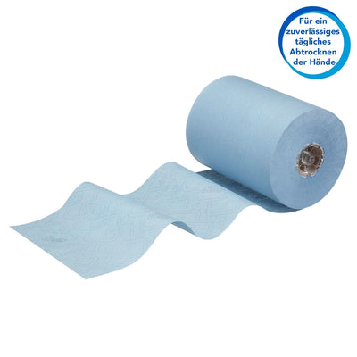 Scott Essential Slimroll Rollenhandtücher 6696 – blaue Papiertücher – 6 x 190 m Rollenpapiertücher (