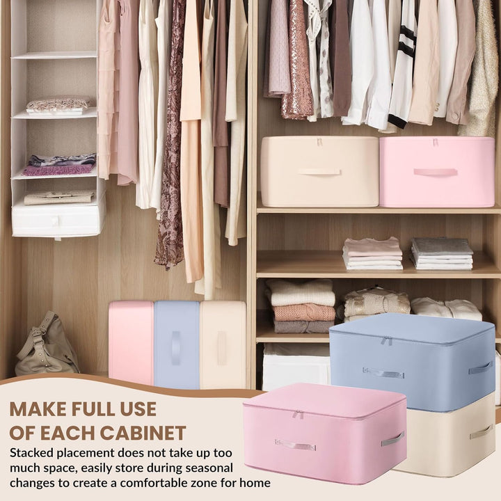 3 Stück Ultra Platzsparender Selbstkomprimierender Organizer, 52x42x30cm Aufbewahrungstasche für Bet
