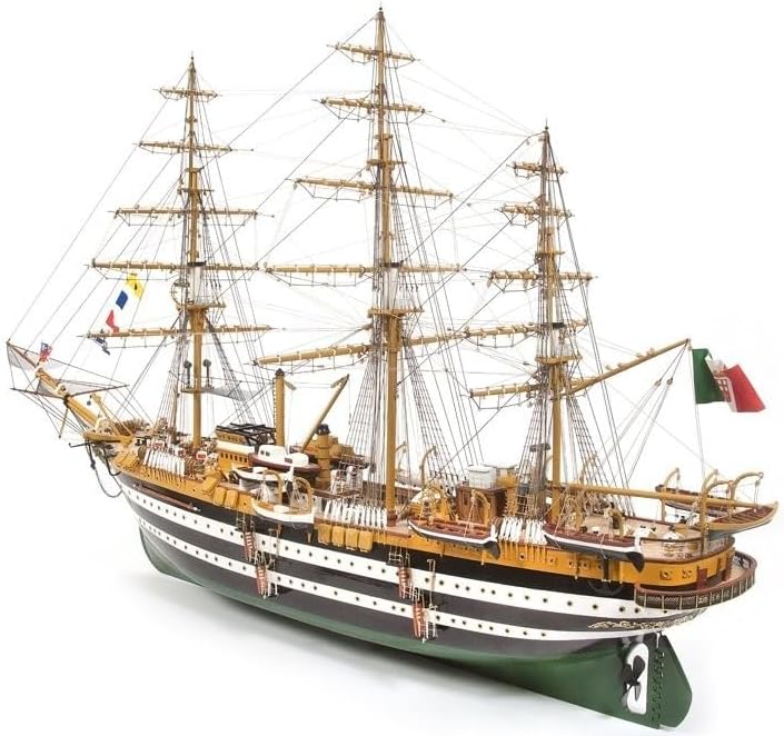 AMERIGO VESPUCCI Montagesatz Code 15006B aus Holz und Metall Massstab 1:100 (980LX560HX304W mm)Segel